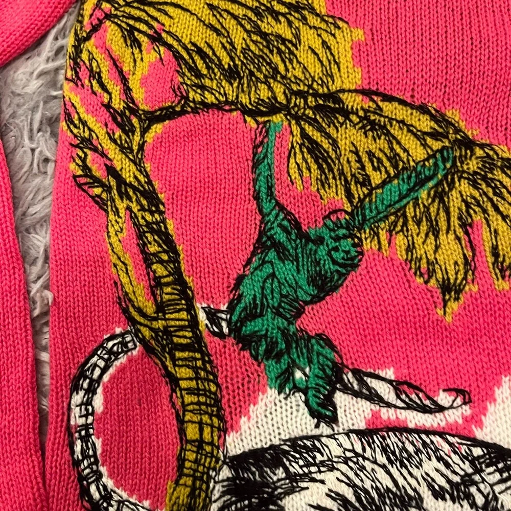 Dior Vibrant Pink Sweater with Animal Print - Picture 2 of 9